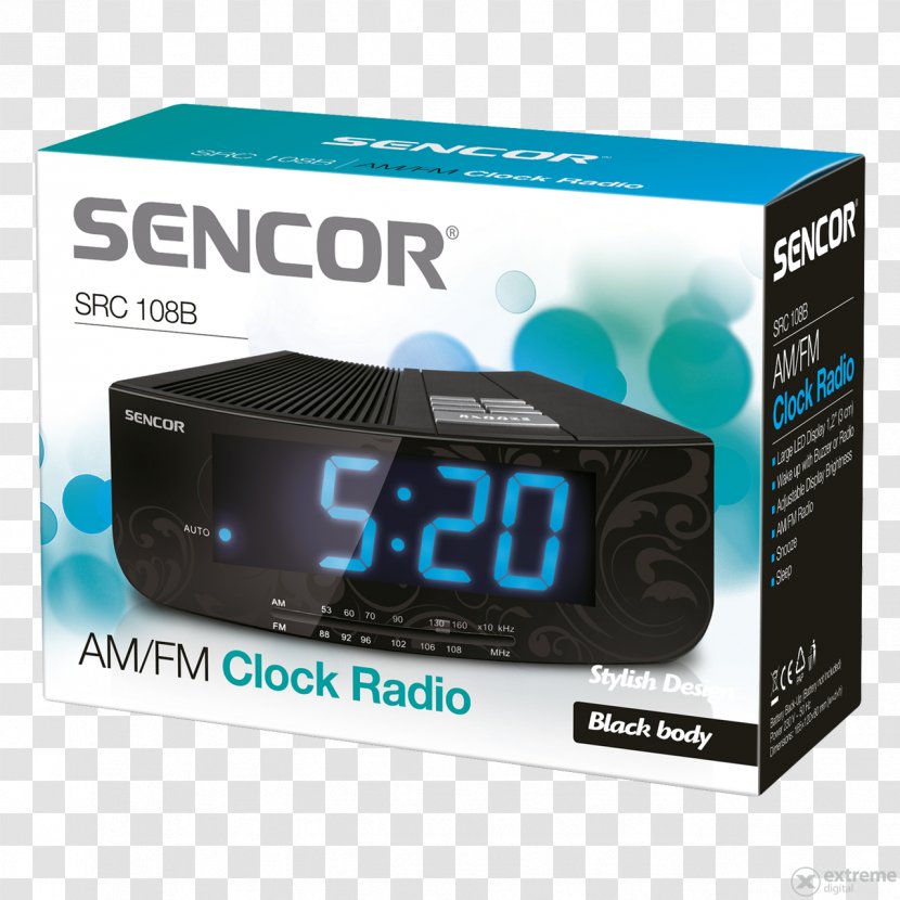 Radio Clock FM Broadcasting Alarm Clocks - Electronics Transparent PNG