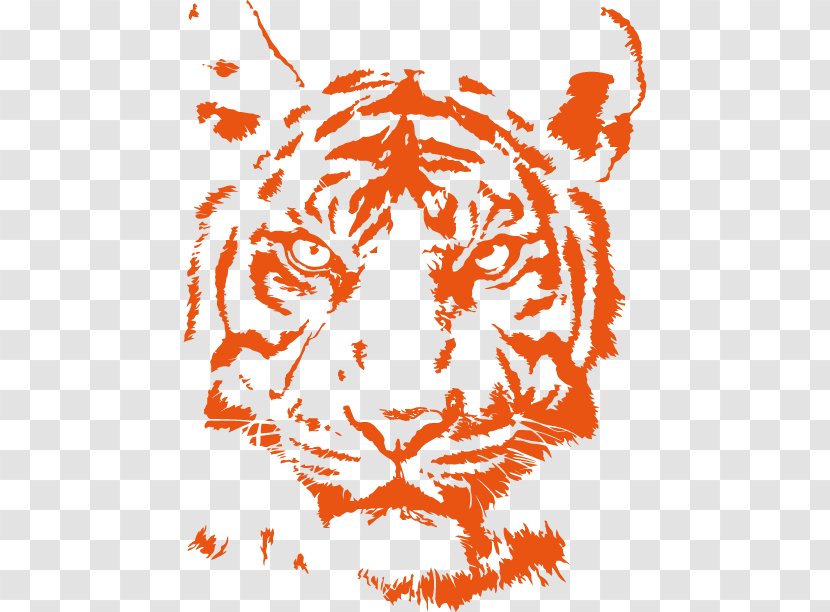 Lion Bengal Tiger Cat Logo - Orange Head Vector Material Transparent PNG