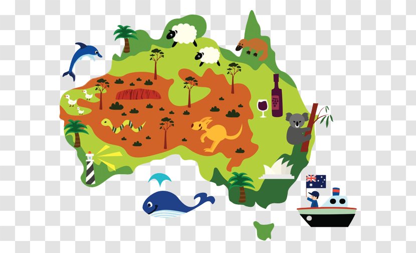 Australia Drawing Cartoon Clip Art - Area - Australian Map Transparent PNG