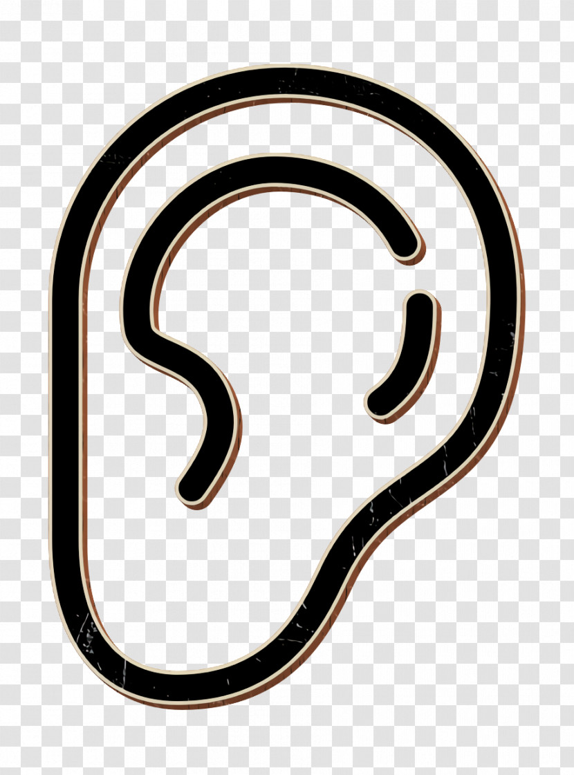 Ear Icon Human Body Outline Icon Hear Icon Transparent PNG