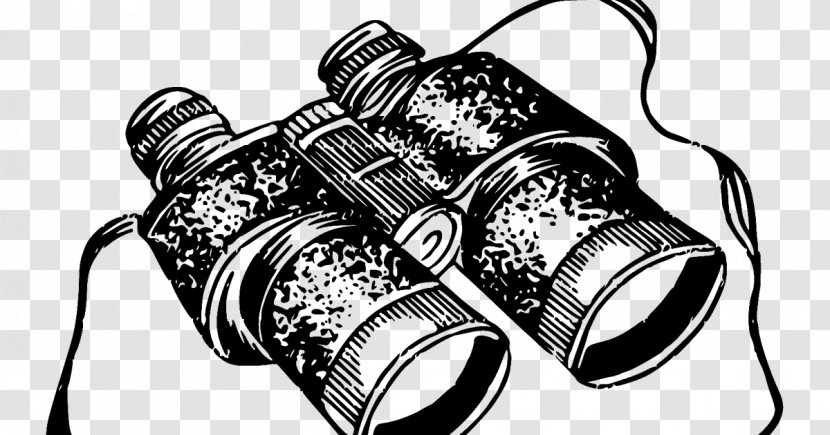 Binoculars Optical Instrument Black-and-white Cylinder - Blackandwhite Transparent PNG