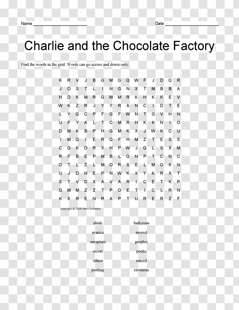 Christmas Word Search Puzzles Document Pattern Product Design - Area - Roald Dahl Day Transparent PNG