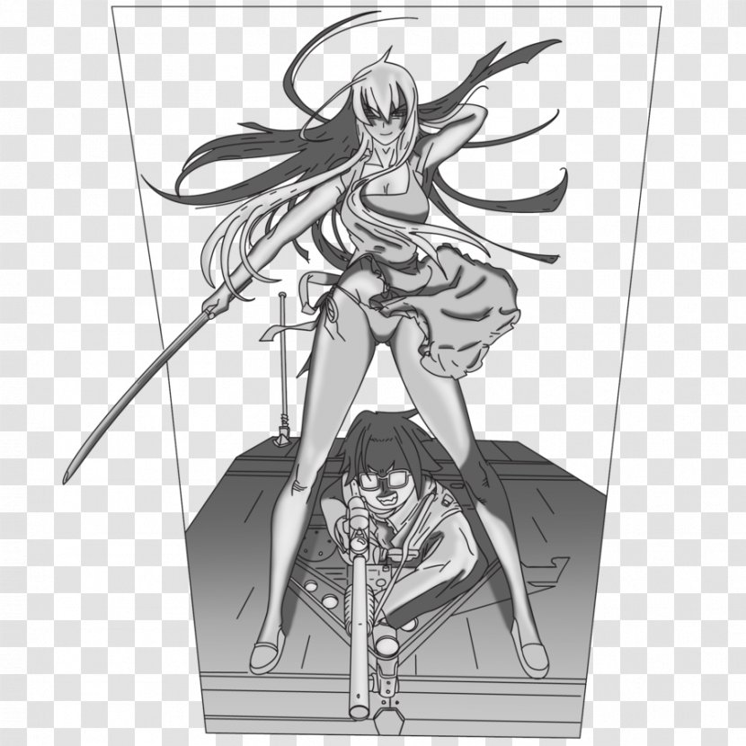 Visual Arts Highschool Of The Dead Sketch - Silhouette - Design Transparent PNG