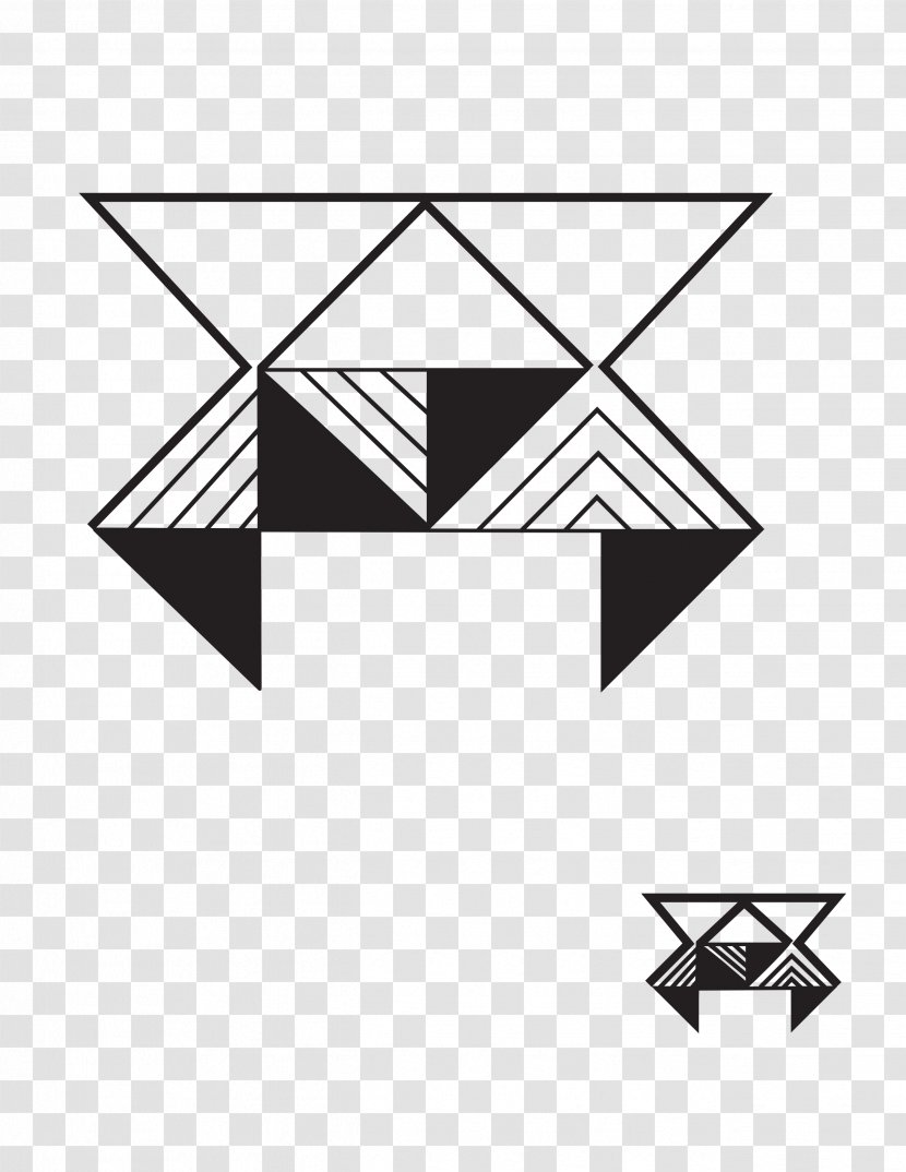 Symmetry Pattern Triangle Point - Line Art Transparent PNG
