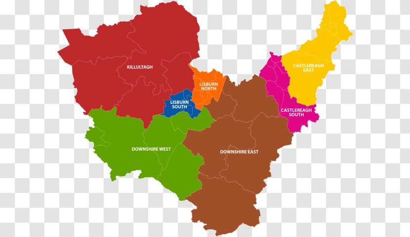 Lisburn And Castlereagh Belfast City Carrickfergus - Northern Ireland - Map Transparent PNG