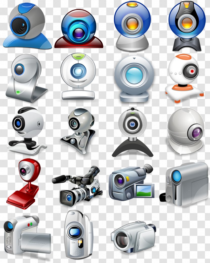 Webcam Video Camera Icon - Electronic Equipment Transparent PNG
