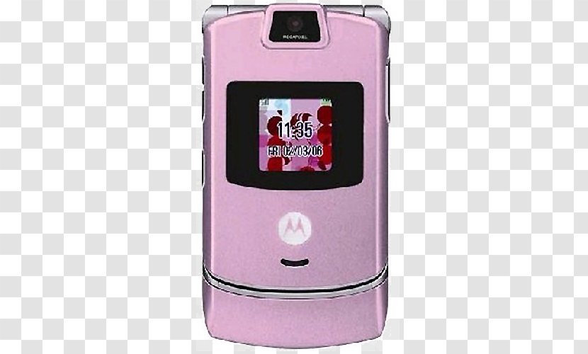 Droid Razr Telephone Verizon Wireless Clamshell Design Pink - Mobile Phone Accessories - Motorola V3c Transparent PNG