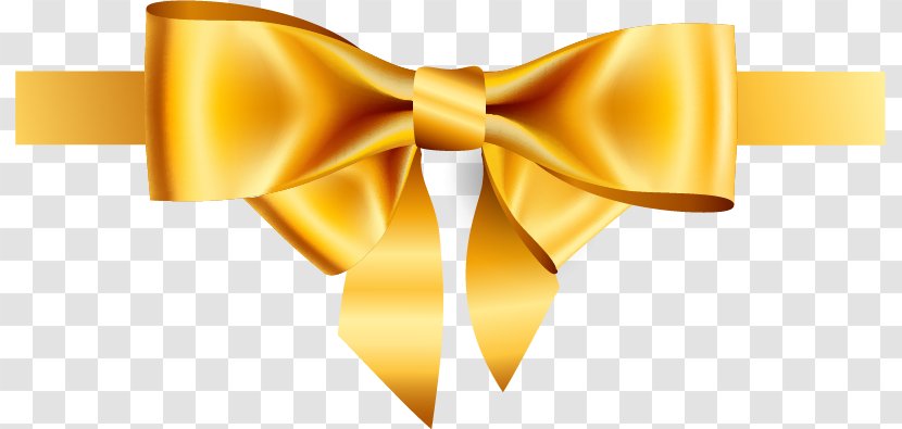 Gold - Yellow - Golden Bow Transparent PNG