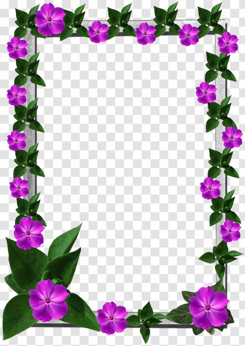 Picture Frames Flower Clip Art - Plant - Frame Transparent PNG