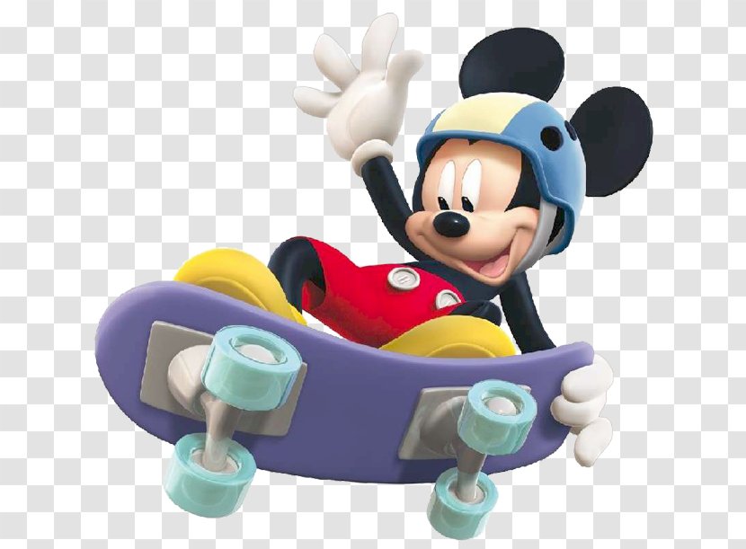 Mickey Mouse Minnie Daisy Duck Wall Vignette - Hello Kitty - Skateboarding Transparent PNG