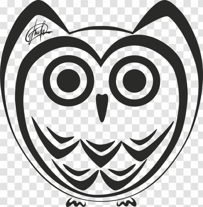 Owl Line Art Beak Cartoon Clip - Flower - Vector Transparent PNG