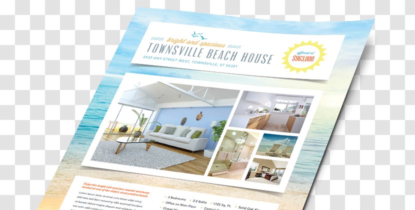 Marketing Brochure Flyer Real Estate Advertising - Agent - Folding Leaflets Transparent PNG