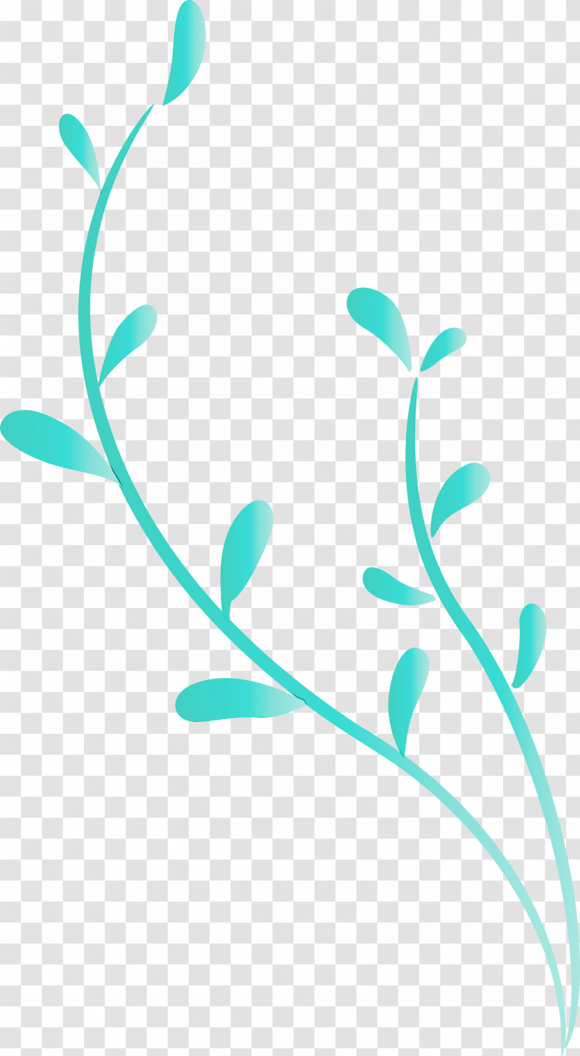 Turquoise Aqua Leaf Teal Pedicel Transparent PNG