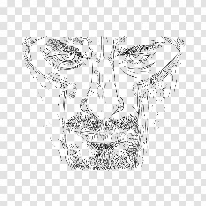 Drawing Line Art Visual Arts Sketch - Spartacus - Neck Transparent PNG