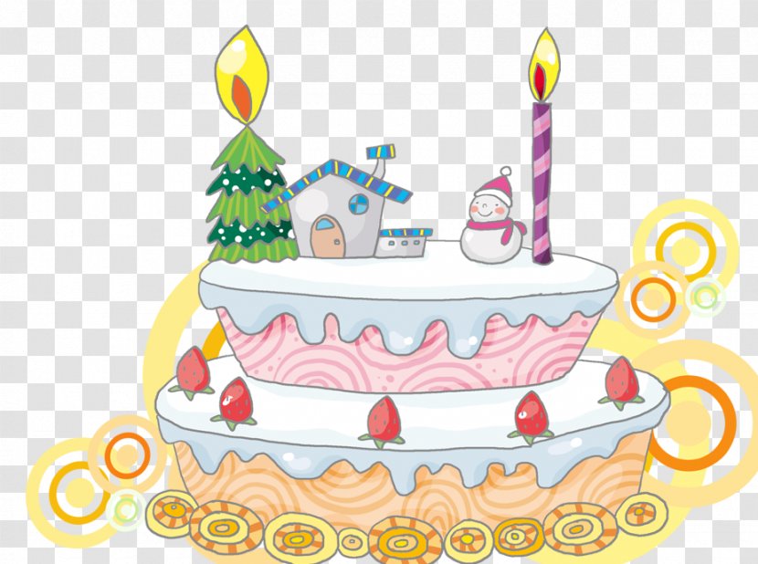 Birthday Cake Christmas - Cuisine Transparent PNG