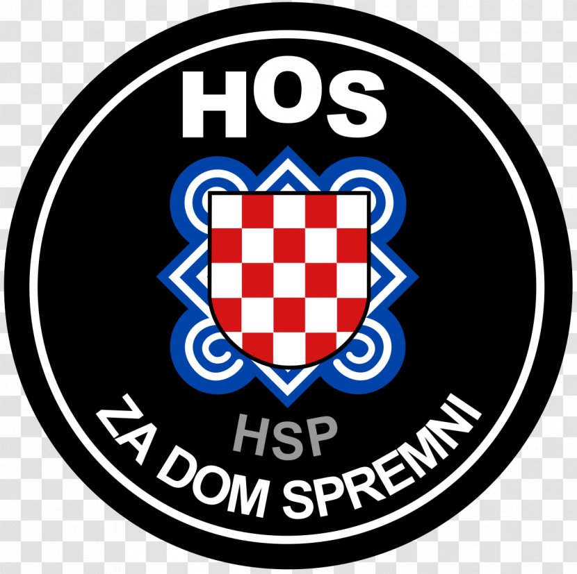 Croatian Defence Forces Za Dom Spremni Council Republic Of Croatia Armed - Area - Badge Transparent PNG