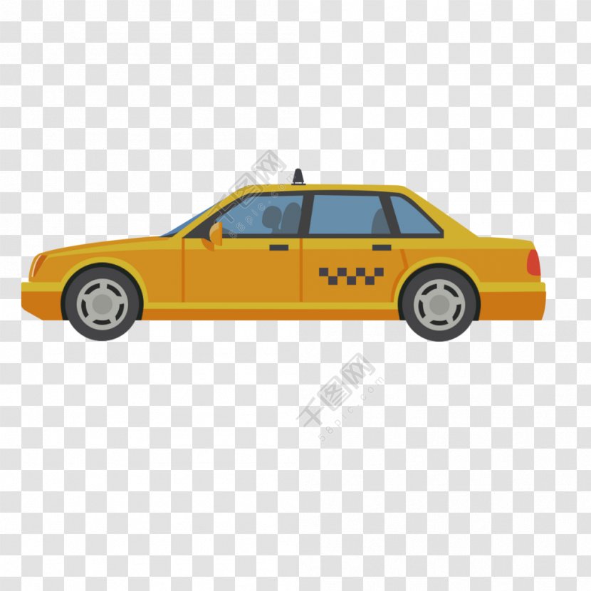 Car Taxi Image Design Vector Graphics - Drawing - Cab Ornament Transparent PNG