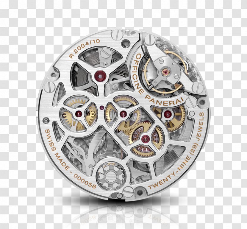 Silver Panerai Radiomir Caliber Gemstone - Metal - Pocket Watch Transparent PNG