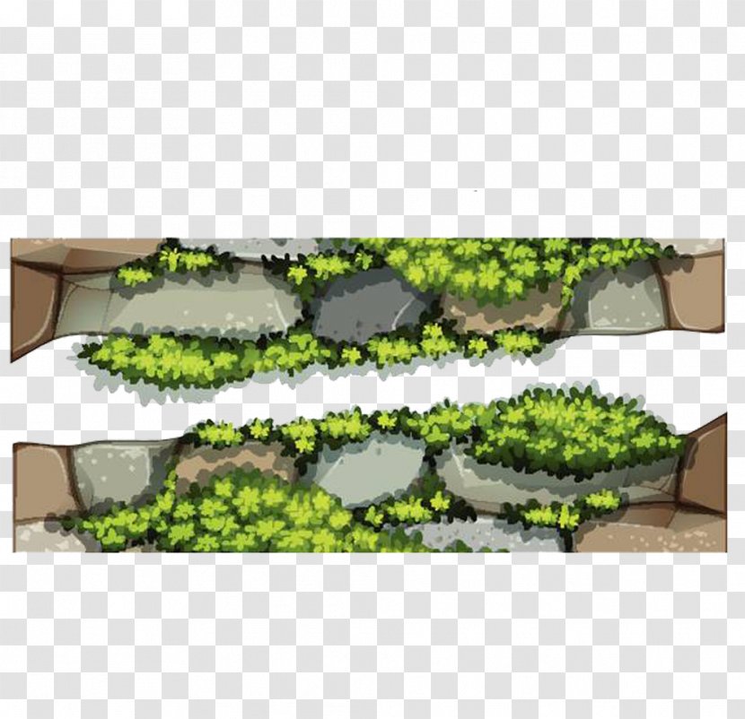 Stone Wall Rock Illustration - Tree - Decorative Illustrations, Walls, And Green Grass Transparent PNG