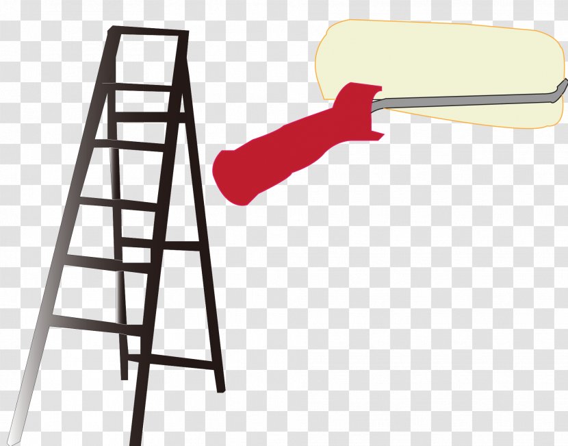 Ladder Paint Brush - Chair - Vector Material Transparent PNG