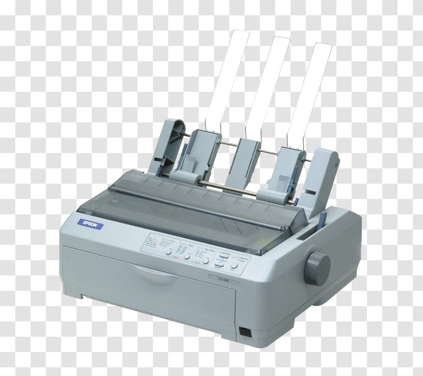 Dot Matrix Printer Epson LQ-590 Printing - Impactdrucker Transparent PNG