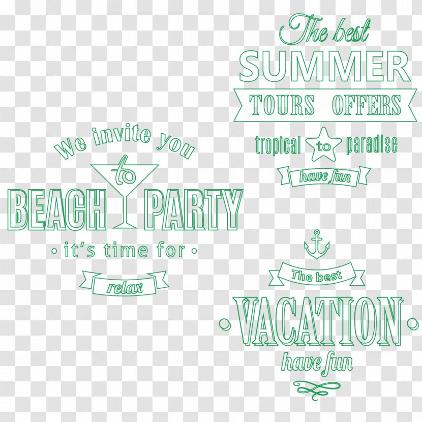 Logo Brand Font - Green - Vacation--001 Transparent PNG