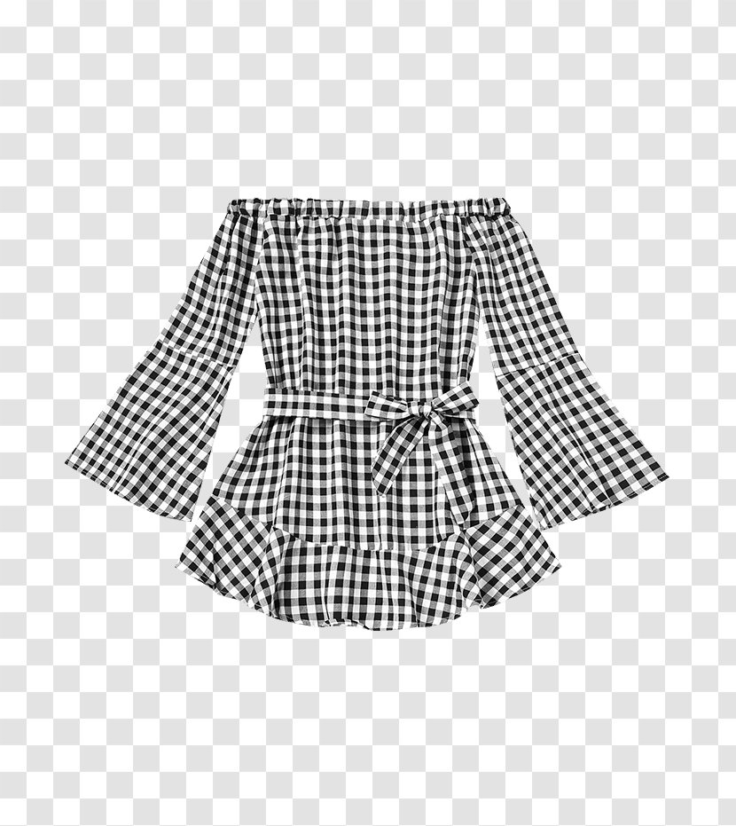T-shirt Dress Sleeve Clothing Blouse - Fashion - Checkered Jacket Transparent PNG