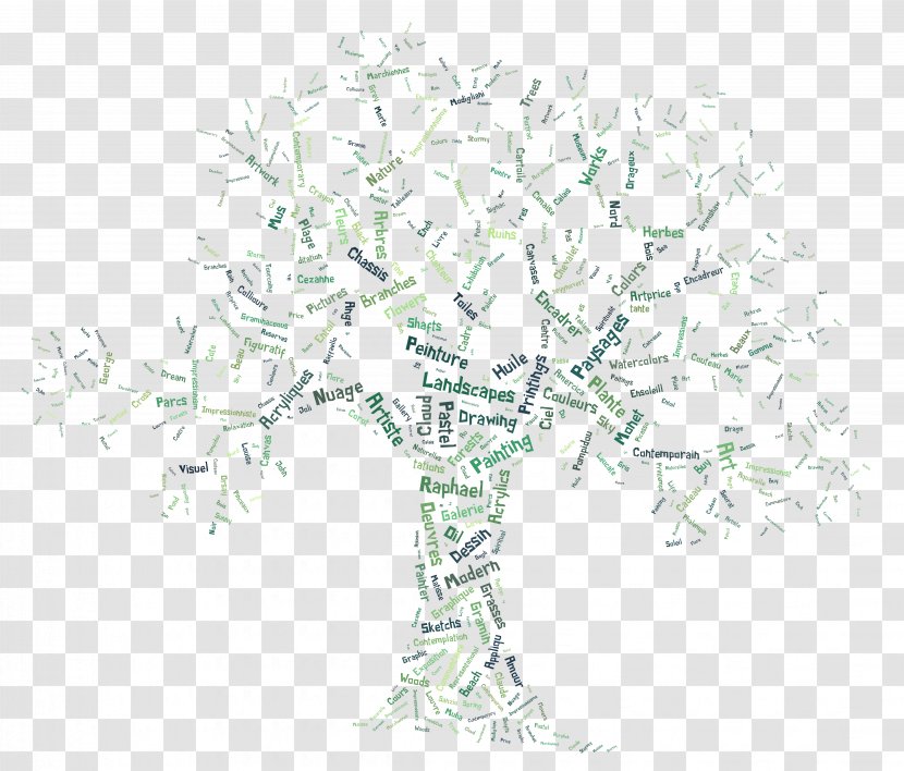 Line Art - Tree Transparent PNG