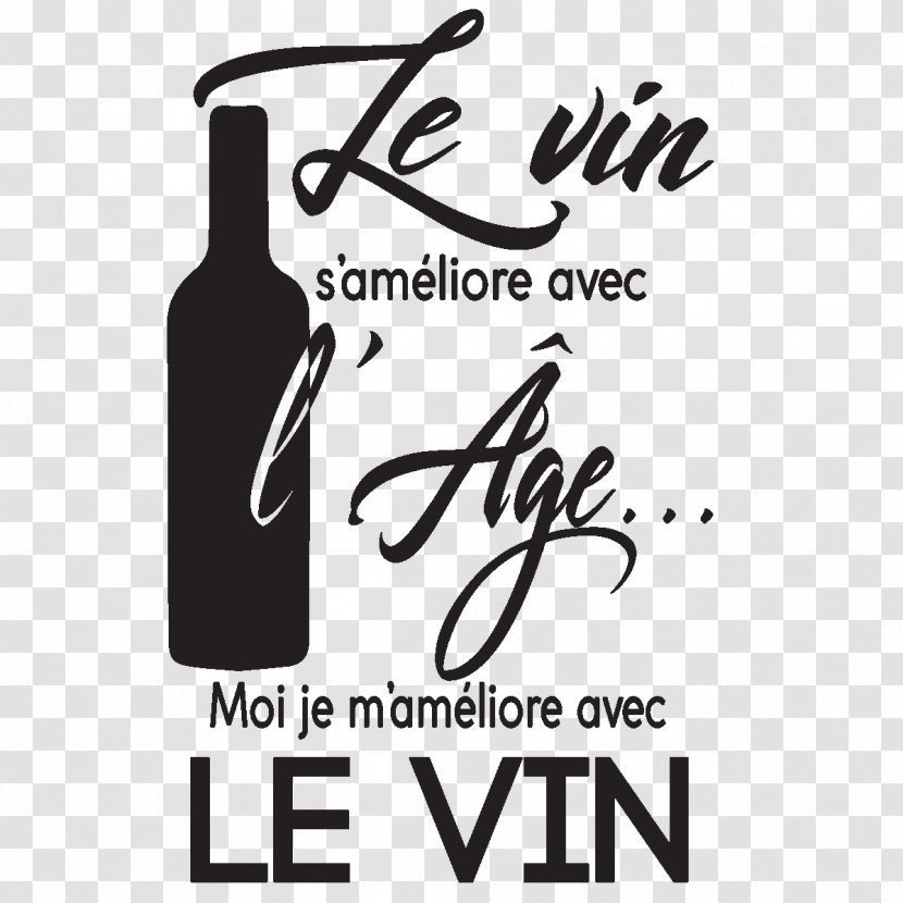 Wine Sticker Bottle Cuisine Quotation - Rose Transparent PNG