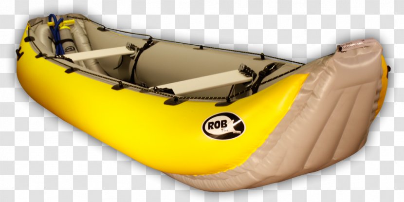 Inflatable Boat Canoe Paddle Ship - Yellow Transparent PNG