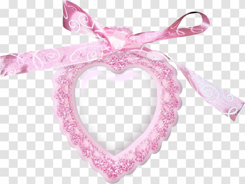 Pink Ribbon Shoelace Knot Download - Heart - Frame Transparent PNG