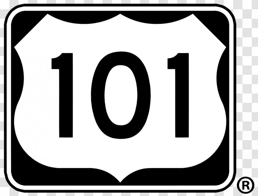 U.S. Route 101 In Oregon 61 California State 1 Highway - Symbol - Road Transparent PNG