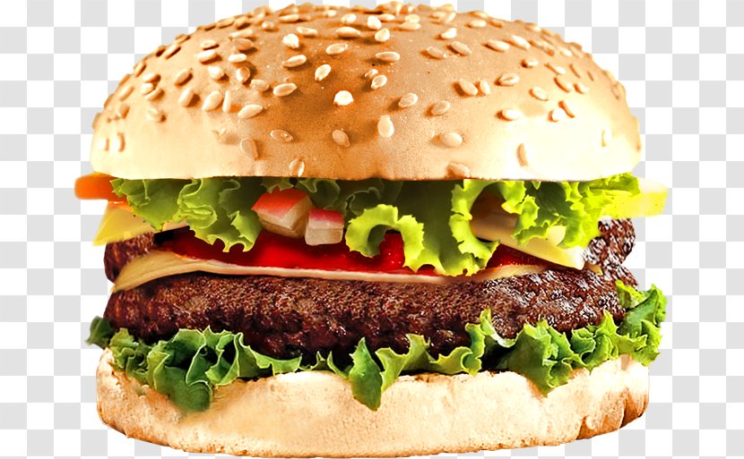 Hamburger Cheeseburger Barbecue Chicken Sandwich Veggie Burger - Fast Food Transparent PNG