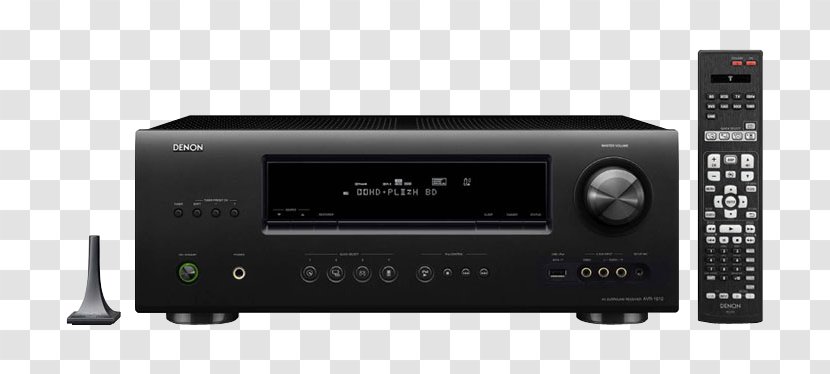 AV Receiver Denon Home Theater Systems 7.1 Surround Sound Radio - Electronics - Headphones Transparent PNG