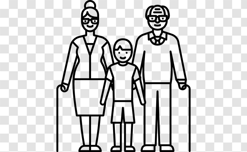 Family - Monochrome - Grandparents Transparent PNG