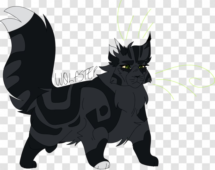 Black Cat Whiskers Warriors Dog - Like Mammal Transparent PNG