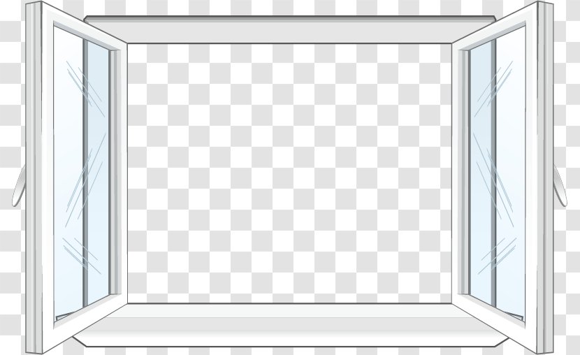 Window Chambranle Picture Frame Clip Art - Cartoon Vector Windows Transparent PNG