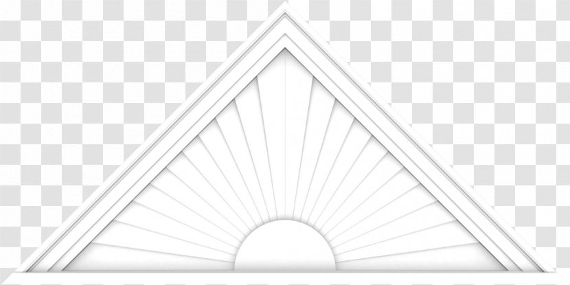 Triangle Roof Line Art - White Transparent PNG