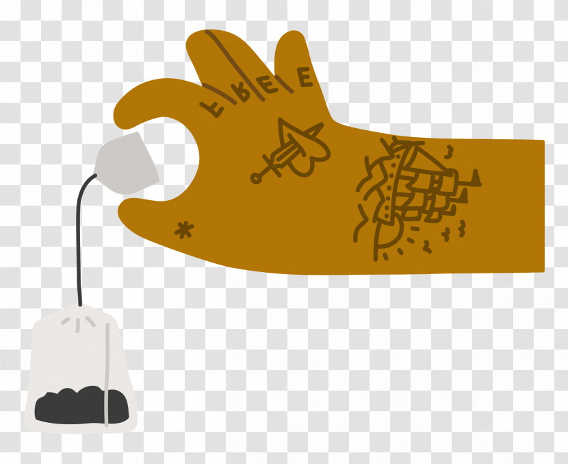 Hand Pinching Teabag Transparent PNG