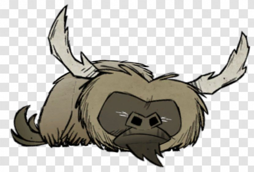 Beefalo Don't Starve Together Clip Art - Silhouette - Cartoon Transparent PNG
