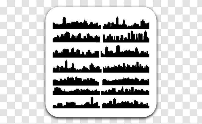 Vector Graphics Silhouette Euclidean Image - Black And White - Cityscape Transparent PNG
