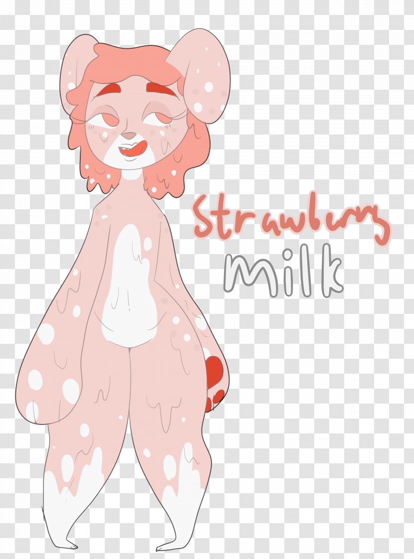 Ear Illustration Carnivores Cheek Clip Art - Flower - Petals Strawberry Milk Transparent PNG