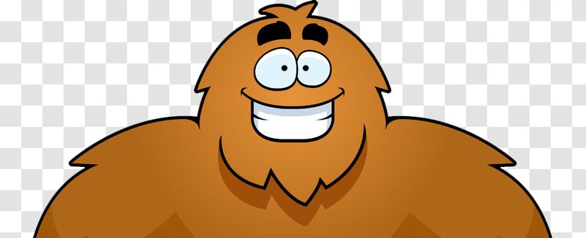 Bigfoot Cartoon Clip Art - Facial Hair - Thumb Transparent PNG