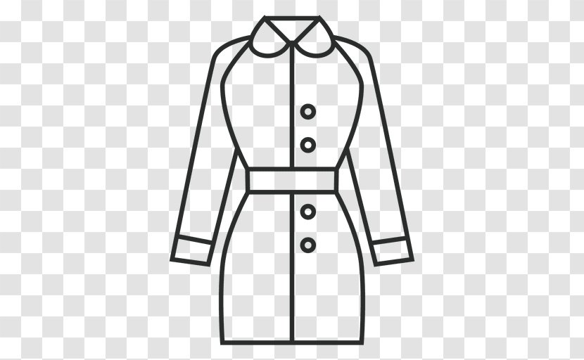 Dress Clothing Coat Clip Art - Line Transparent PNG
