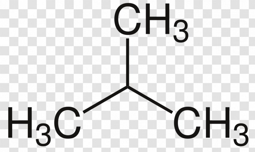 Isobutane Structural Formula Propane Chemical - Crêpe Transparent PNG
