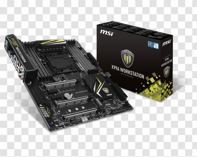 LGA 2011 Motherboard MSI X99A WORKSTATION - Computer Component - Sockel 20113 Transparent PNG