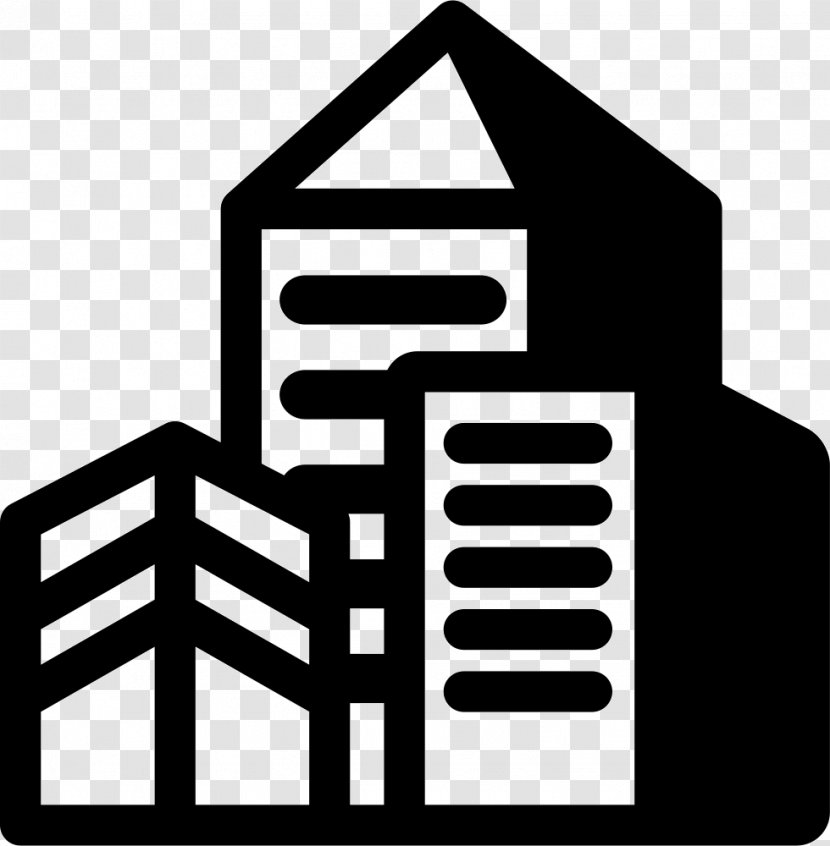 Logo Building - Black And White Transparent PNG