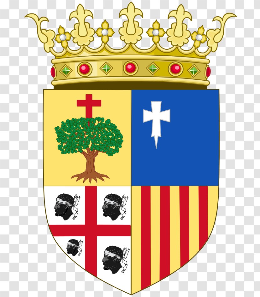 Coat Of Arms The Crown Aragon Kingdom County Barcelona - Crest - Pablo Hurus Transparent PNG