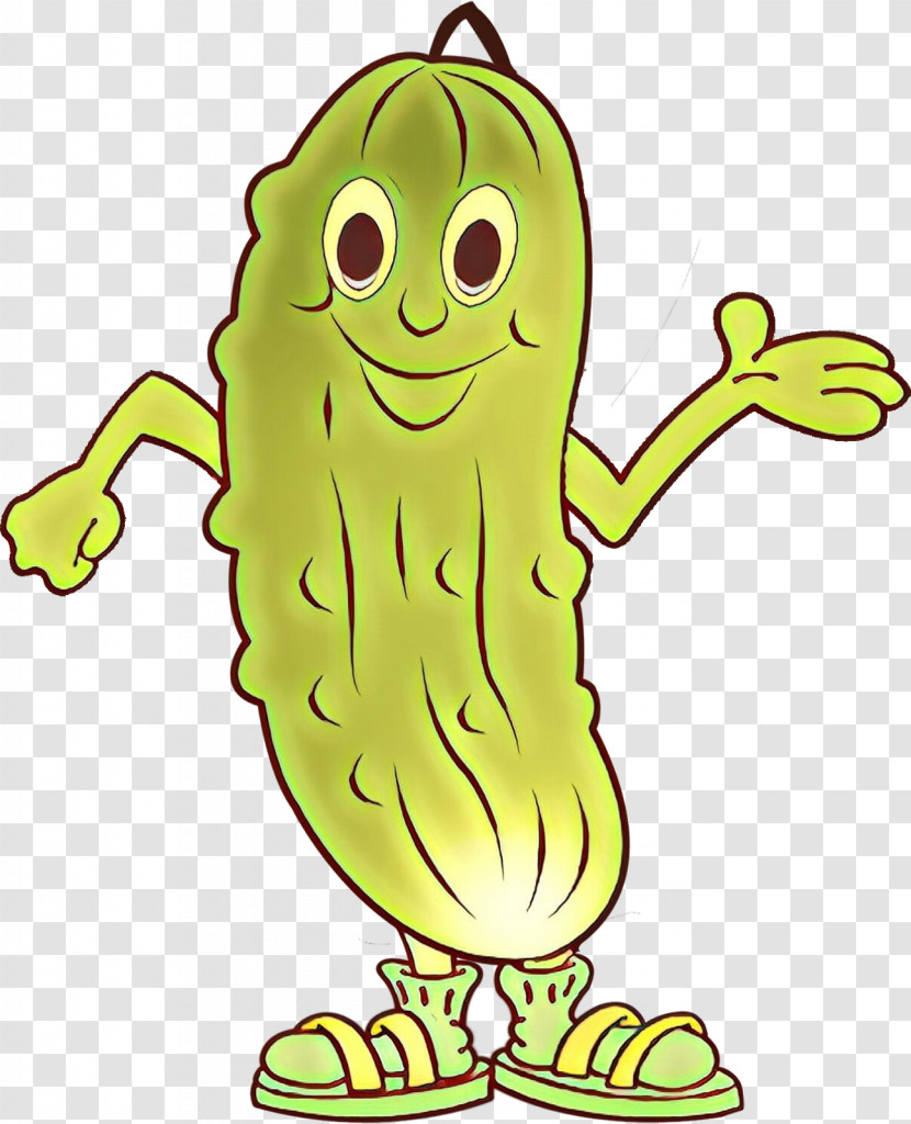 Cartoon Green Yellow Finger Plant Transparent PNG