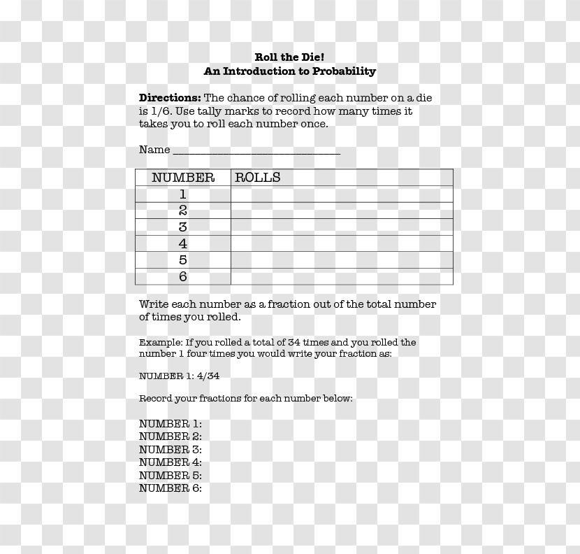 Lesson Plan Student Probability Go Free Or Die - Diagram Transparent PNG